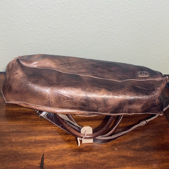 Bed Stu Distressed Brown Leather Shoulder Bag - Picture 8 of 8